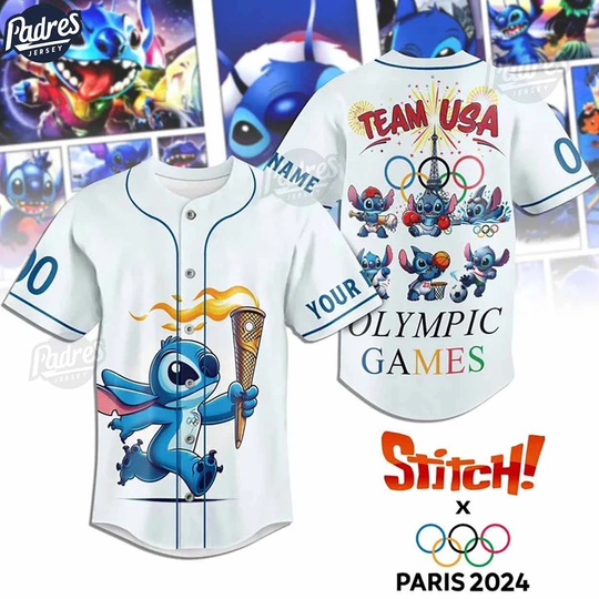 Olympic Games Team USA Stitch Custom Baseball Jersey
