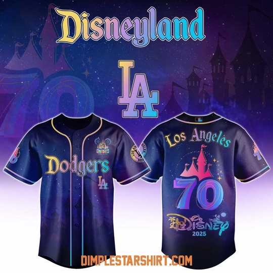 Discover Los Angeles Dodger x Disneyland 70th Anniversary 2025 Baseball Jersey
