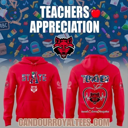 Discover Arkansas State Red Wolves Teachers Appreciation 2025 3D Hoodie