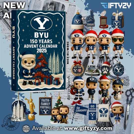 Discover Byu Cougars Football 150Th Anniversary 2025 Advent Calendar Gift For Christmas