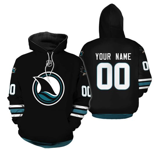 Custom San Jose Sharks Hoodie: Personalized Name And Number