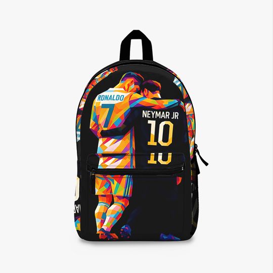 Cristiano Ronaldo & Neymar JR Wpap Art Backpack, Gift for Fan