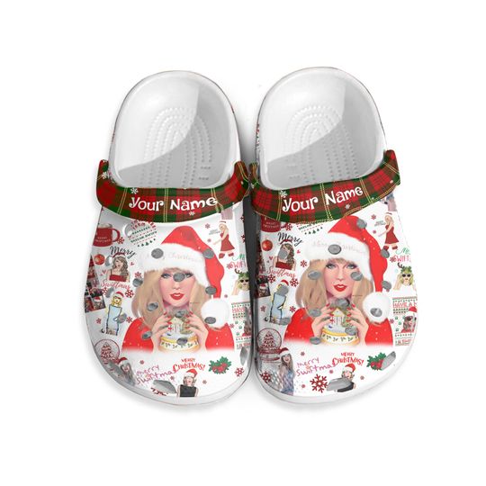 Swift Eras Tour In Christmas Happy Holidays Crocs Clogs