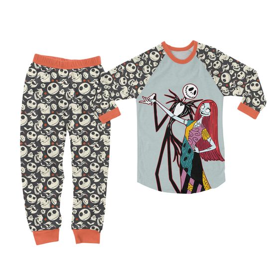 Disney Jack And Sally Christmas Pajamas, Nightmare Before Christmas Matching Pajamas Set, Disneyworld Holiday Pajamas, Disneyland Gift