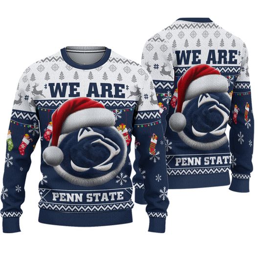Penn State Nitt,any Lions We Are Penn State Football Christmas Ugly Sweater