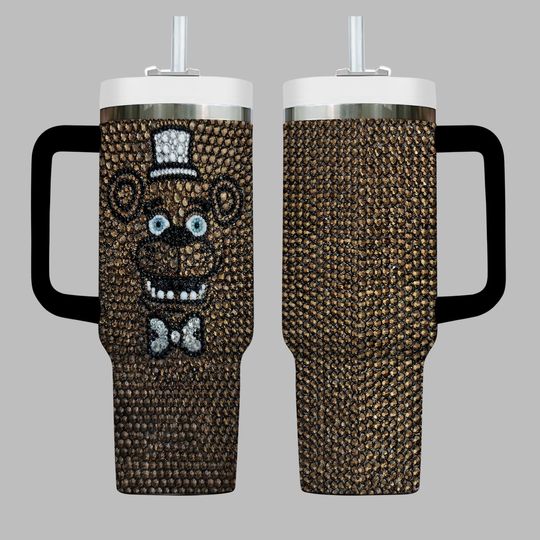 Rhinestone Bling FNAF Freddy Fazbear 40 oz. Tumbler