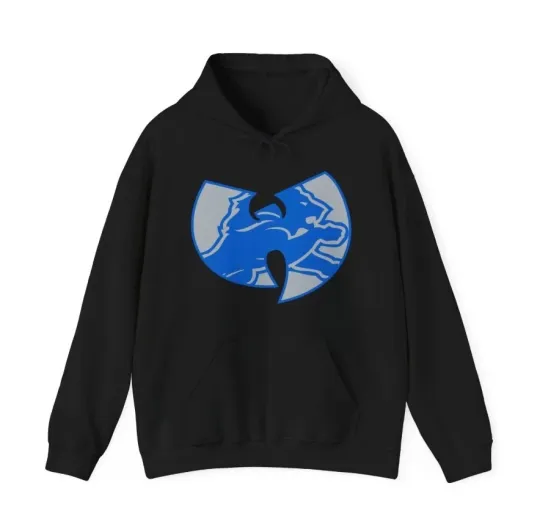 Discover w tang band Clan DETROIT FOOTBALL Unisex Heavy Blend Hooded Sweatshirt LIONS Hoodie