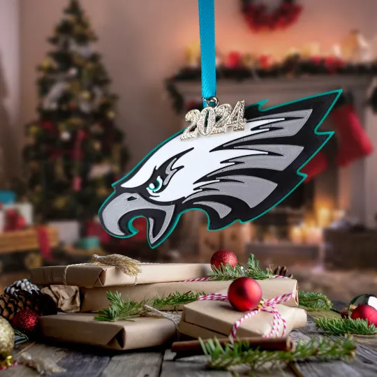 Discover 3D Printed Football Philadelphia E@gle Ornament with 2025 charm - Perfect gift.
