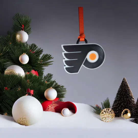 3D Printed Philly Ice Hockey Xmas-Ornament with 2025 charm - Perfect gift.