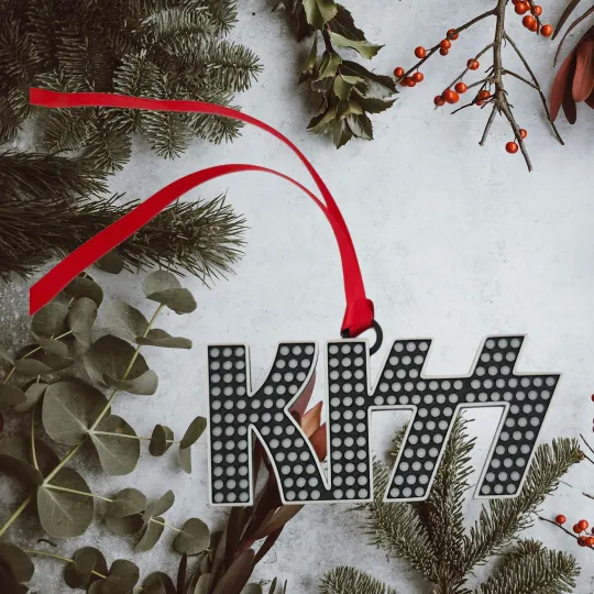 Discover 3D Printed KISS Christmas Ornament | Great Holiday Gift