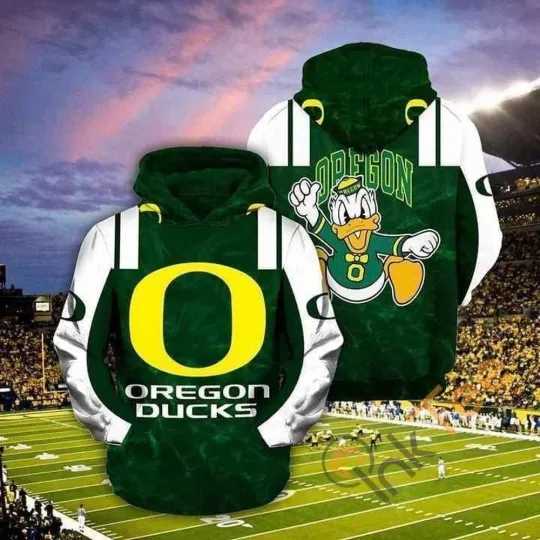 Oregon Football Team Ducks All Over Printed 3D Hoodie