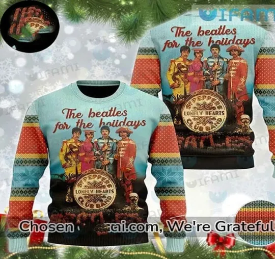 Discover The Beatles FOR THE HOLIDAY Ugly Christmas Sweater All sizes
