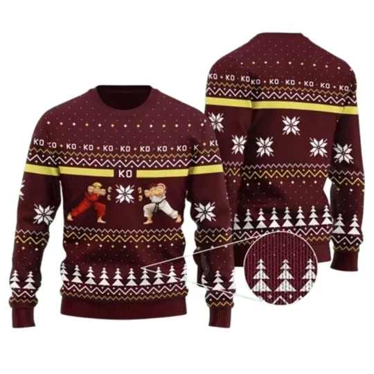 Discover Street Fighter Ken Vs Ryu Ugly Christmas Sweater