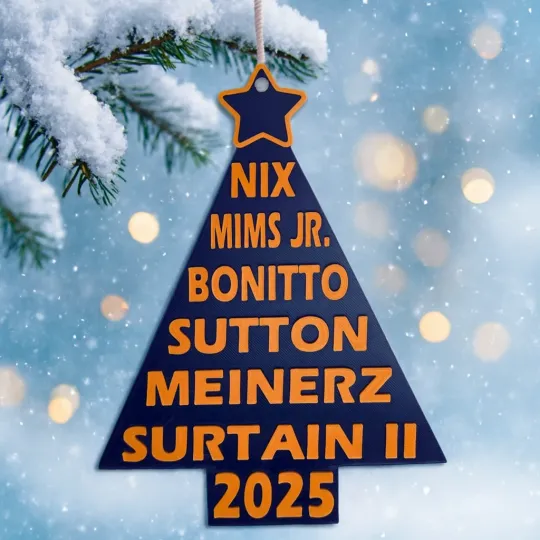 Discover Denver Broncos Christmas Tree Ornament football Football Man Cave Hanging Decorations