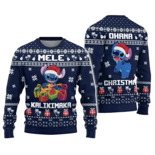 Stitch Mele Kalikimaka Ugly Christmas Sweater