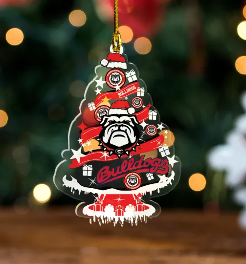 Discover GA bulldogs Christmas Ornament, tree decoration, christmas gift for fan