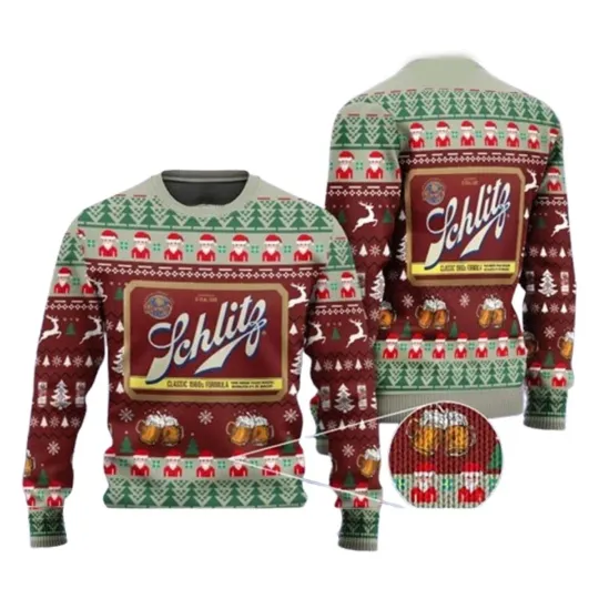 Discover Schlitz Beer Schlitz Beer Gift Fan Ugly Christmas Sweater