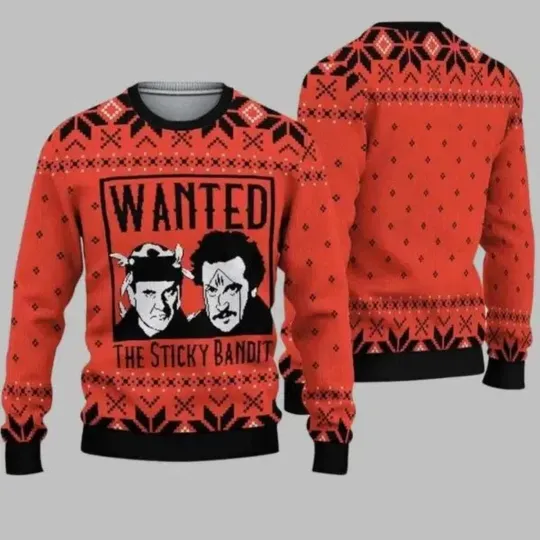 Discover Wanted Sticky Bandits Home Alone Xmas Ugly Christmas Sweater