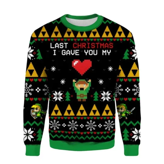 The Legend Of Zelda Christmas Ugly Sweater, Last Christmas I Gave You My Hear