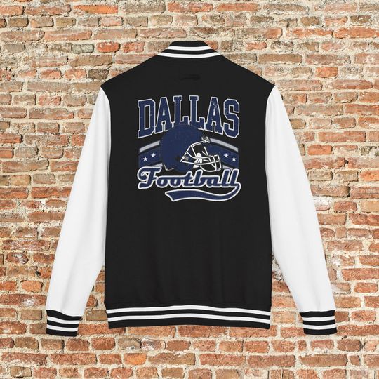 Discover Dallas Football Varsity Jacket, Vintage Throwback 90s Outerwear For Fans, Mens and Womens