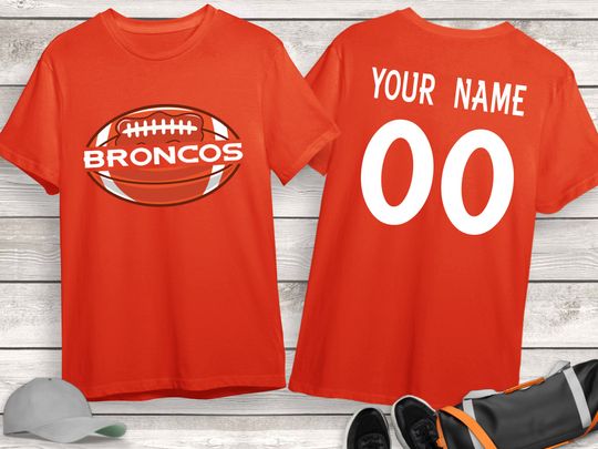 Personalized Denver Broncos Football 3D T-Shirt, Game Day Shirt, Gift for Fan