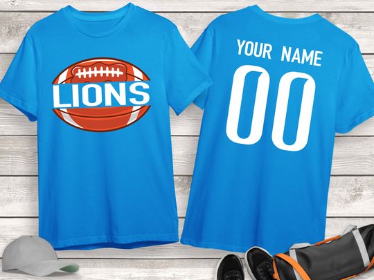 Discover Personalized Detroit Lions Football 3D T-Shirt, Game Day Shirt, Gift for Fan