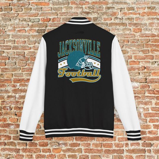 Jacksonville Football Varsity Jacket, Vintage Throwback 90s Outerwear For Fans, Mens and Womens