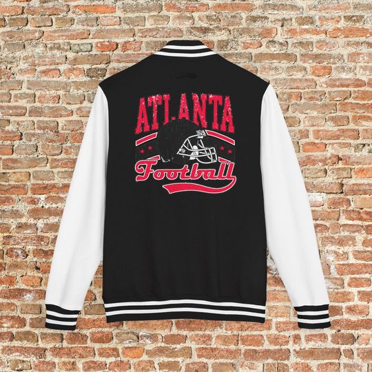 Discover Atlanta Football Varsity Jacket, Vintage Throwback 90s Outerwear For Fans, Mens and Womens
