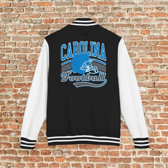 Discover Carolina Football Varsity Jacket, Vintage Throwback 90s Outerwear For Fans, Mens and Womens