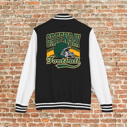 Discover Green Bay Football Varsity Jacket, Vintage Throwback 90s Outerwear For Fans, Mens and Womens