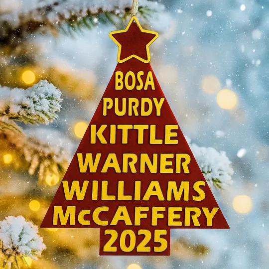 San Francisco Football Christmas Tree Ornament football Football Decorations New