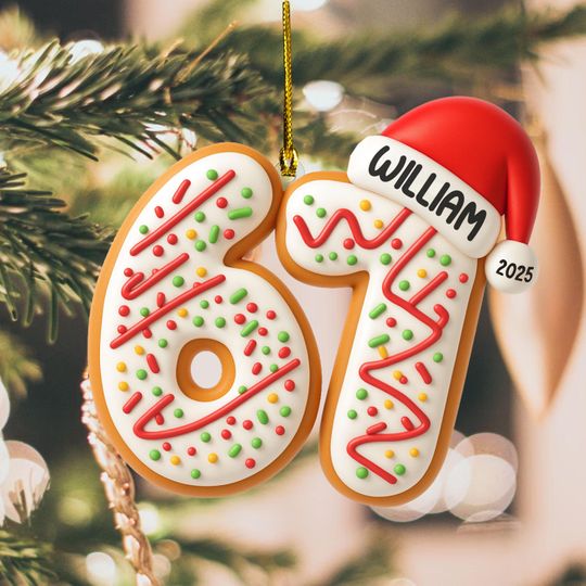 Discover Custom Name Gingerbread Ornament - Personalized Christmas Decor