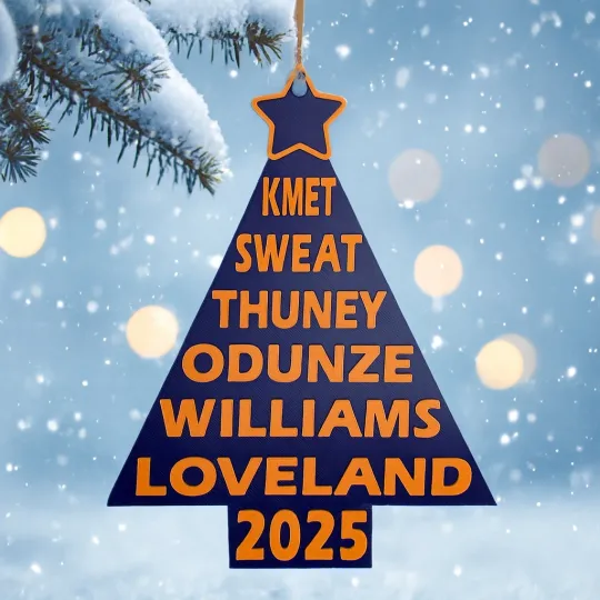 Discover Chicago Football Christmas Tree Ornament football Football Man Cave Decorations