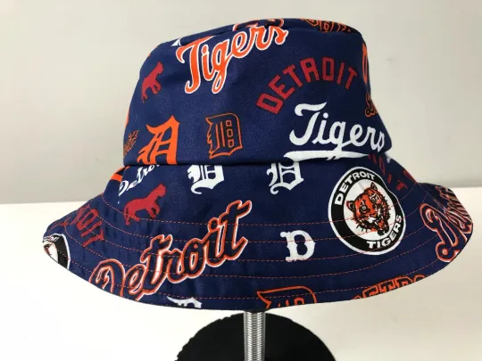 Discover detroit baseball bucket hat, team apparel, tiger mascot design, fan wear