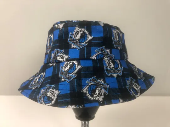 Dallas Mavericks Plaid Basketball bucket hat, team apparel, fan head wear