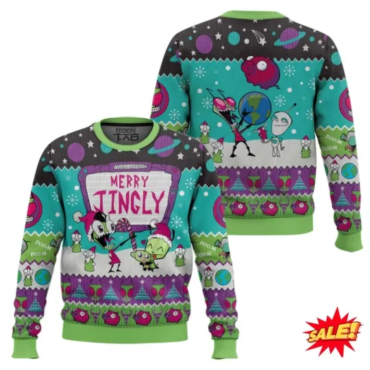 Invader Zim Merry Jingly Ugly Christmas Sweater