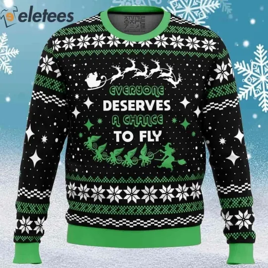 Discover Everyone Deserves to Fly Wicked and Christmas Ugly Christmas Sweater