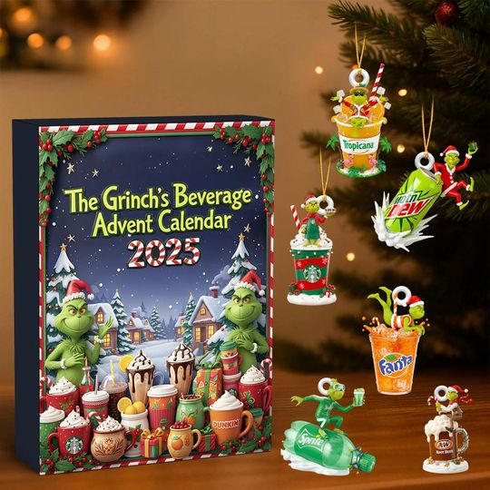Discover The Grinchs Beverage Advent Calendar 2025, funny character Christmas Advent Calendar, Christmas Advent Calendar, Advent Calendar 2025, Gift Christmas