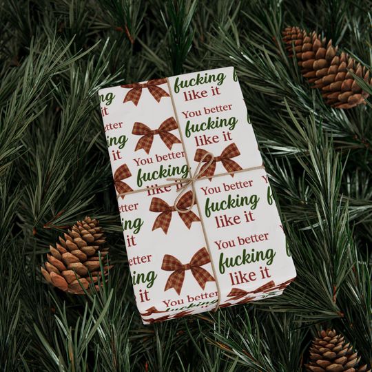 Discover Funny Christmas Wrapping Paper | Sarcastic Plaid Bows