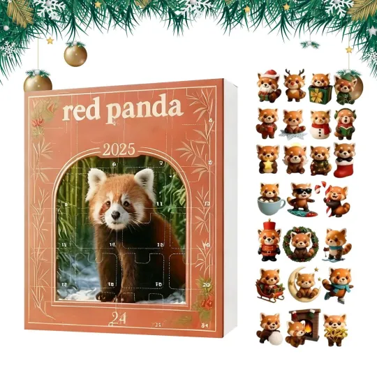 Discover 2025 Little Raccoon Advent Countdown Calendar 2D Acrylic Christmas Decor