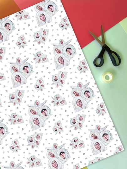 Discover East 17 Christmas Wrapping Paper Retro 90s Boyband Gift Wrap