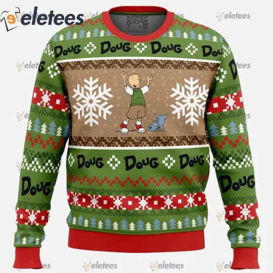 Discover Christmas Doug Nick 90s Ugly Christmas Sweater Retro Cartoon Fan Gift