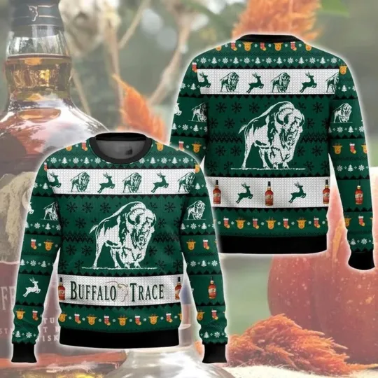 Buffalo Trace Bourbon Ugly Christmas Sweater