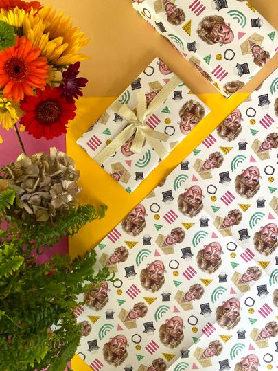 Discover Angela Lansbury Murder She Wrote Wrapping Paper Retro TV Gift Wrap for Mystery Lovers