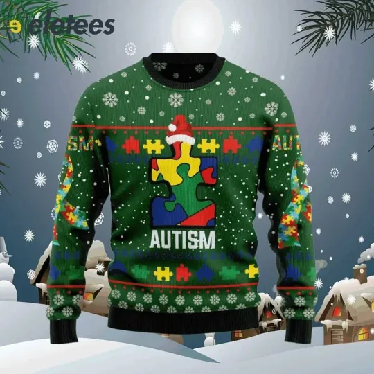 Discover Autism Ugly Christmas Sweater Unique & Meaningful Holiday Gift