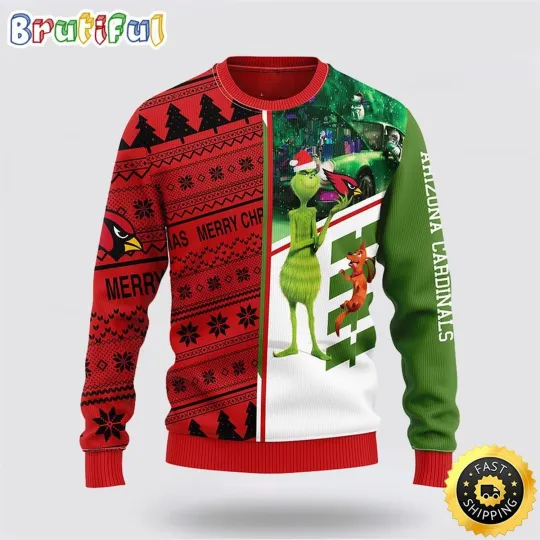 Discover Arizonna Cardinals Fan Ugly Sweater  funny character Parody & Cartoon Dog Christmas