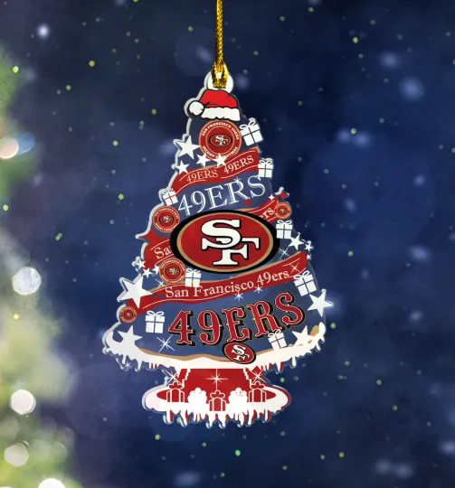 Discover san francisco football Christmas Ornament, santa christmas tree décor