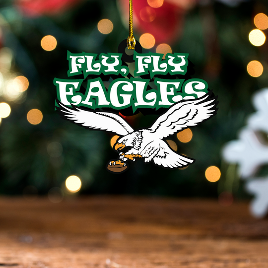 Discover philadelphia football fly fly eaglé Christmas Ornament, christmas fan gift