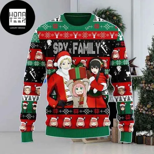 Discover XFamily Loid Yor And Anya Christmas Santa 2023 Ugly Christmas Sweater