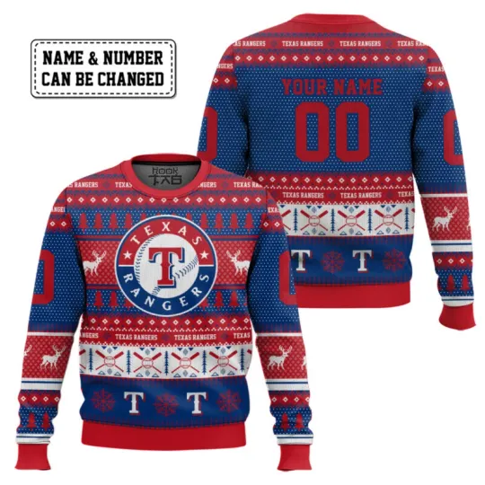 Discover Custom Name And NumberTexas Ranger Ugly Sweater Xmas Gift